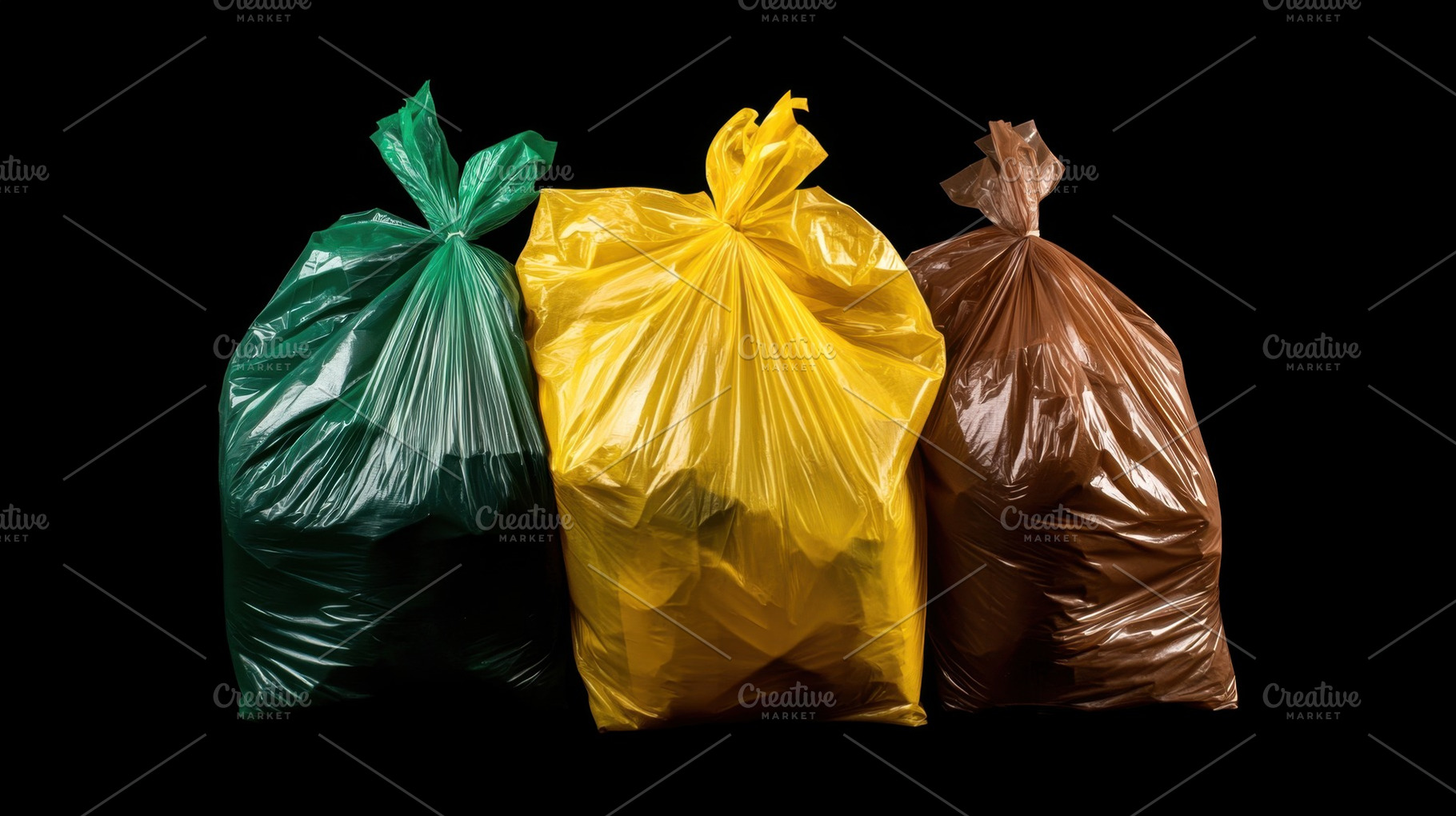 Sorting waste into colorful bags, a Photo by Beautiful things