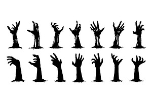 Halloween zombie hands, an Illustration by Vector Tradition