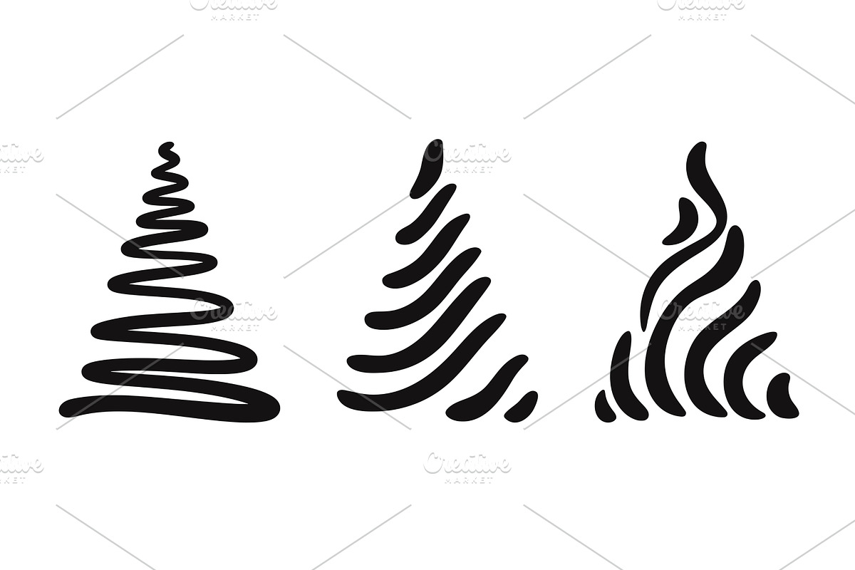 Black silhouettes of festive, an Object Illustration by Tati_Kli
