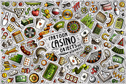 Casino Cartoon Objects Set, a Decorative Illustration by BALABOLKA (Thumbnail 1 of 3)