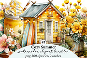 Cozy Summer Clipart, an Illustration by Digital Artistic99 (Thumbnail 1 of 11)