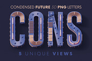 Condensed Future - 3D Lettering, a Graphic by MIIM (Thumbnail 1 of 8)