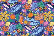 Warm Tides & Coral Stories, a Pattern Graphic by PenguinHouse (Thumbnail 4 of 13)