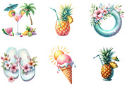 Summer Pool Day Clipart, a Seasonal Illustration by DreamArtGraphic (Thumbnail 3 of 4)