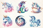 Fantasy Unicorn Clipart, an Illustration by CreationArt (Thumbnail 2 of 5)