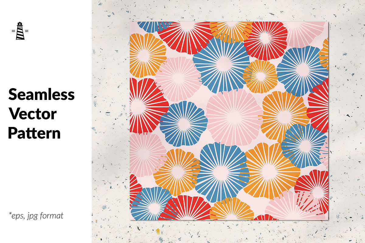 Abstract flower seamless pattern, a Pattern Graphic by Norse Studio