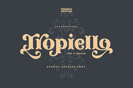 Tropiello - Beauty Vintage Font, a Font by creativemedialab