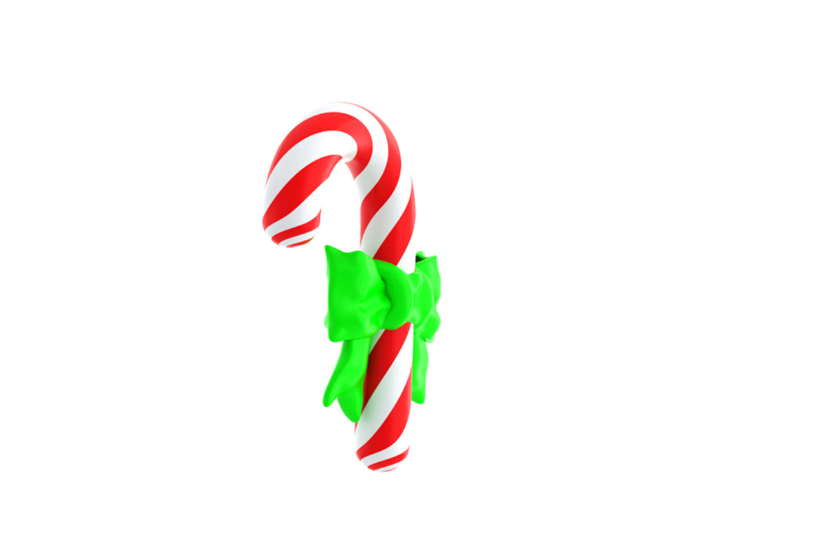 Candy Cane with Green Bow, a Food & Drink 3D Model by Artem Varnitsin (Photo 3 of 12)
