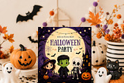 Kids Halloween Party Invitation, an Invitation Template by Arslan (Thumbnail 4 of 5)