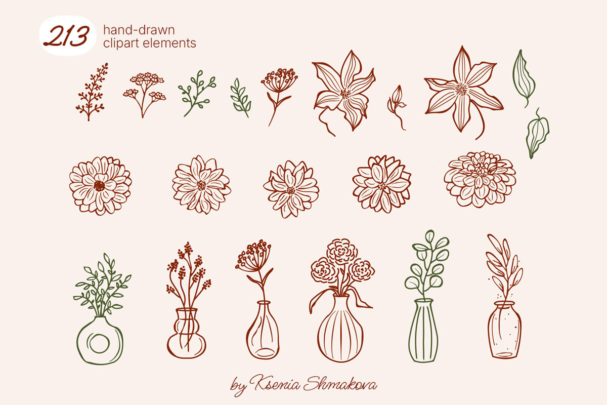 Whimsy Autumn Vector Doodle Clipart, a Seasonal Illustration by Ksenia Shmakova (Photo 13 of 18)