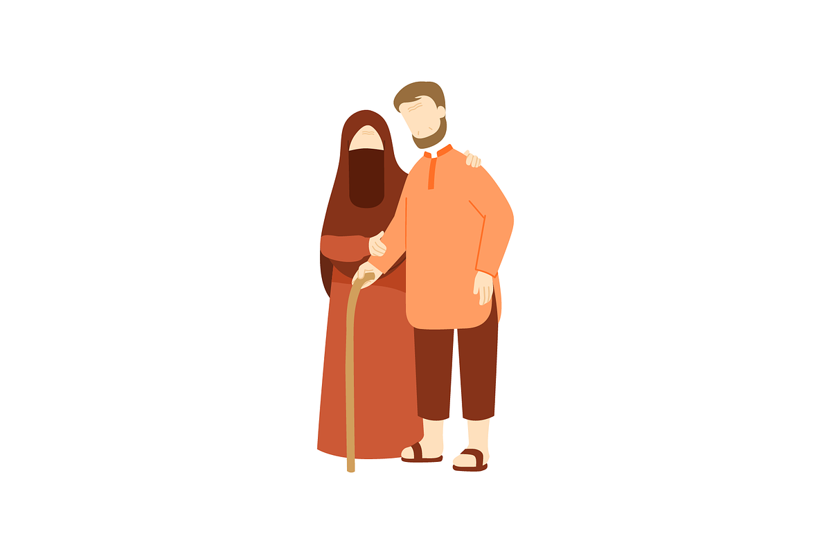 Faceless Muslim Family Illustrations, a Person Illustration by Berkah Studio (Photo 11 of 11)