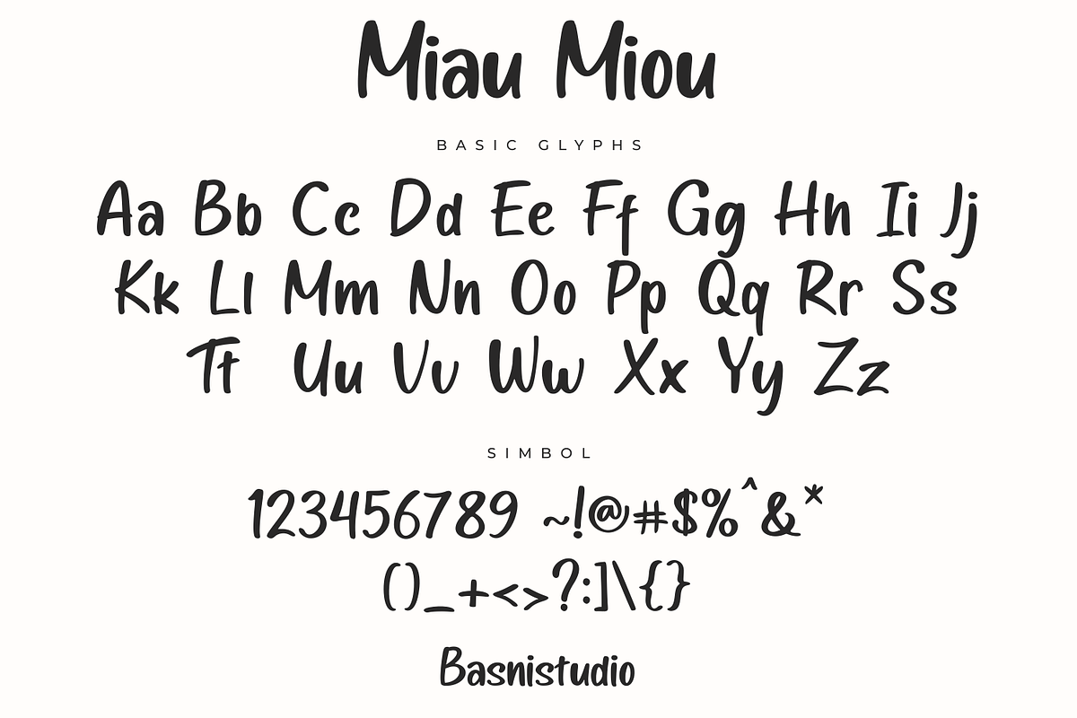 Miau Miou – Casual Handwritten Font, a Handwritten Font by Basnistudio (Photo 10 of 11)