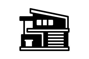 Modern building solid icon, a Solid Icon by Creative priyanka