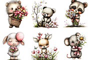 Whimsical Animals Spring Clipart, an Illustration by Designking (Thumbnail 2 of 5)