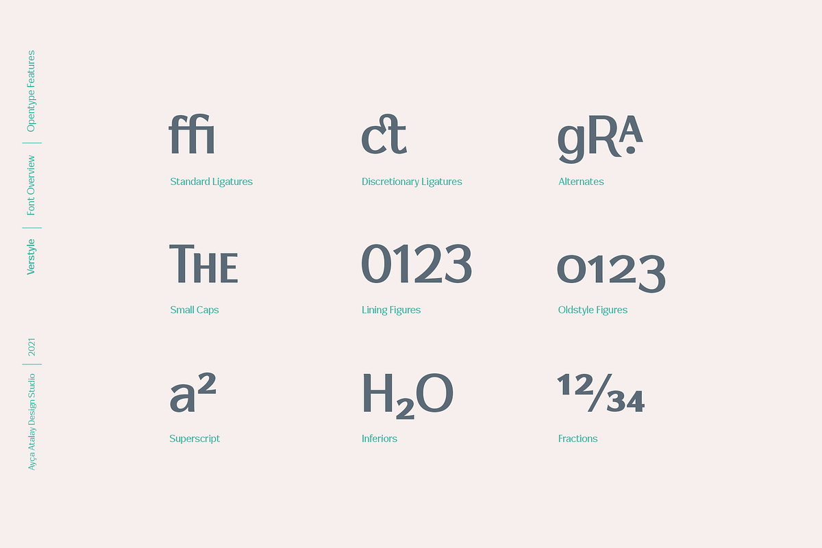 Verstyle | A Versatile Sans Serif, a Sans Serif Font by Ayca Atalay (Photo 14 of 15)