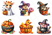 Halloween Funny Animals Clipart, an Illustration by DreamPrint404 (Thumbnail 2 of 6)