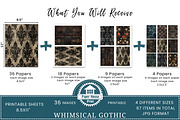 Whimsical Gothic Mixed Media Papers, an Illustration by NiiiNArt (Thumbnail 2 of 8)