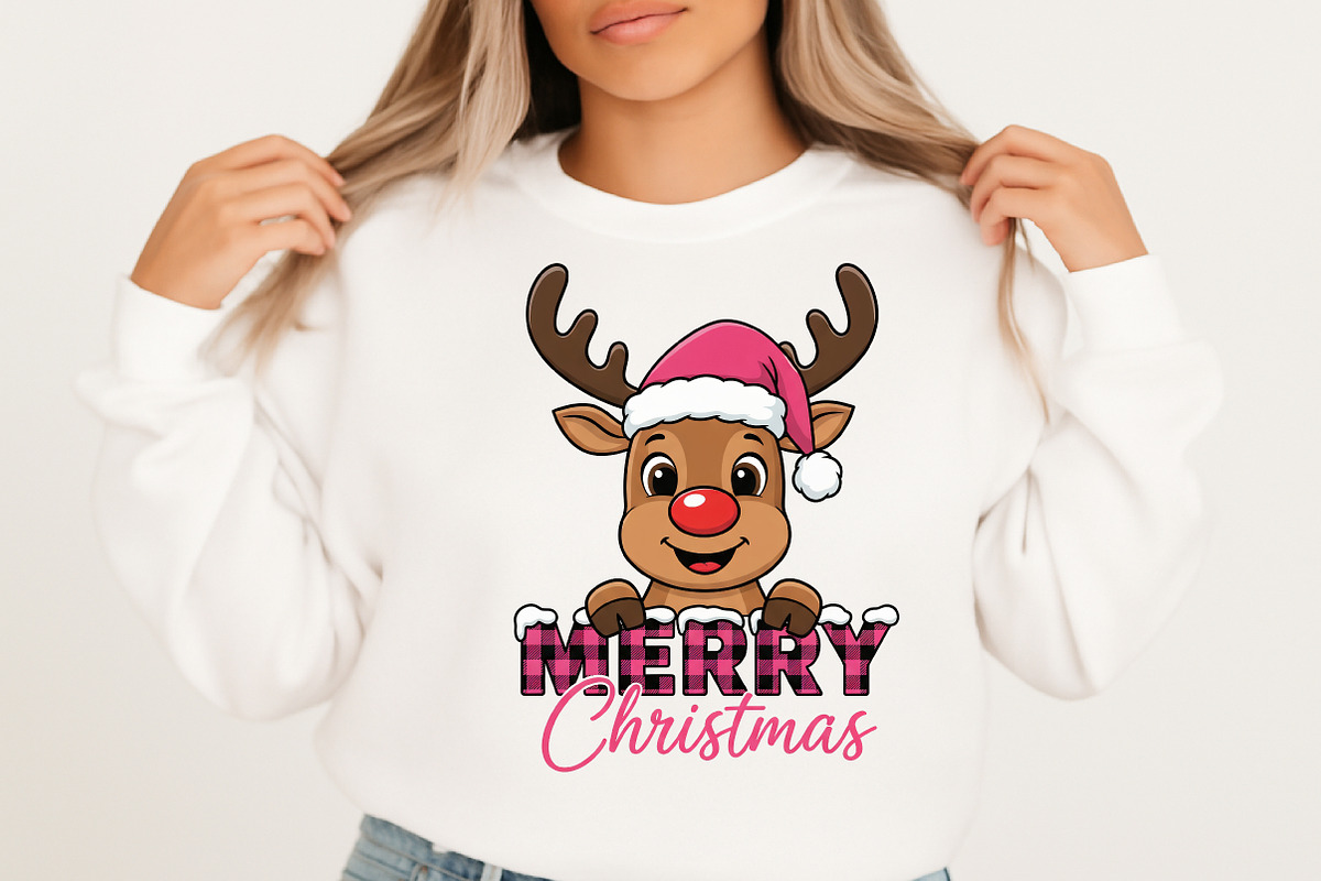 Merry Christmas Holiday reindeer PNG, an Illustration by Libby Wishes (Photo 2 of 8)