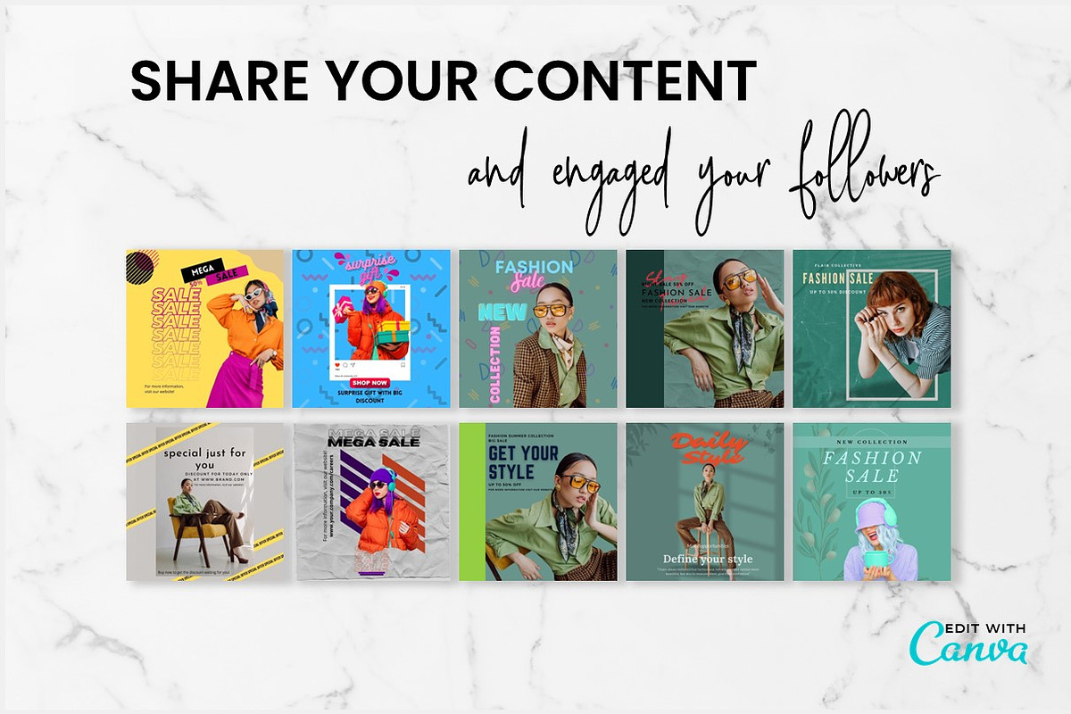 Instagram Canva Template, a Social Media Template by kreatifreya