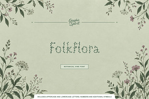FolkFlora Botanical Display Font