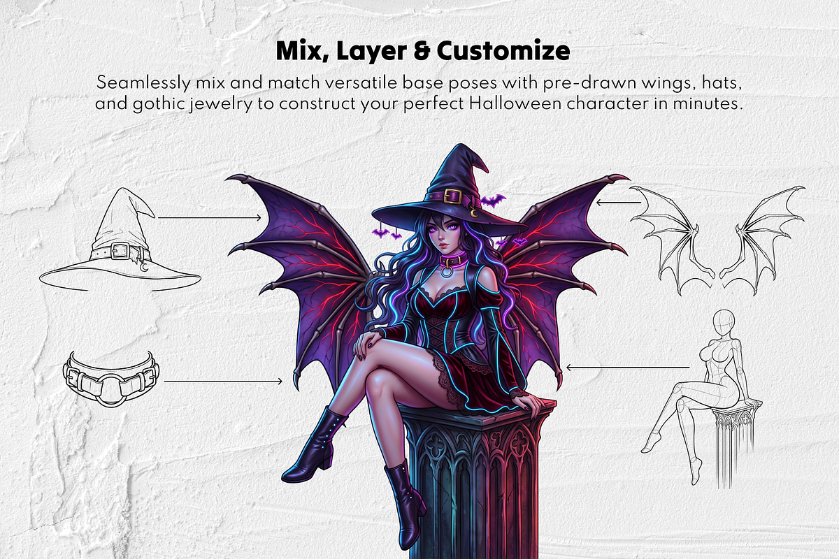 Halloween Procreate Stamps, a Brush Add-On by Selentaori Studio (Photo 10 of 13)