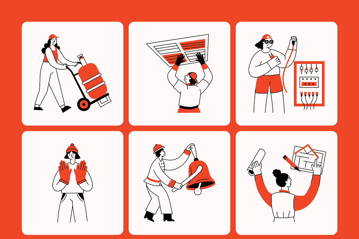 Industrial Illustrations Art, a Person Illustration by Vectors Market (Photo 7 of 10)