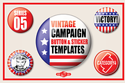 Vintage Campaign Button Templates 05, an Illustration by category4 (Thumbnail 1 of 4)
