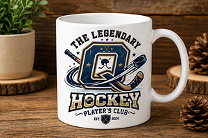 Vintage Hockey Legend Sports Logo