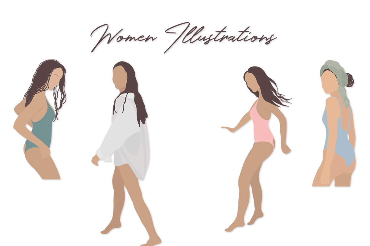 Summer Women's Abstract Set, a Seasonal Illustration by Irena Art (Photo 5 of 6)