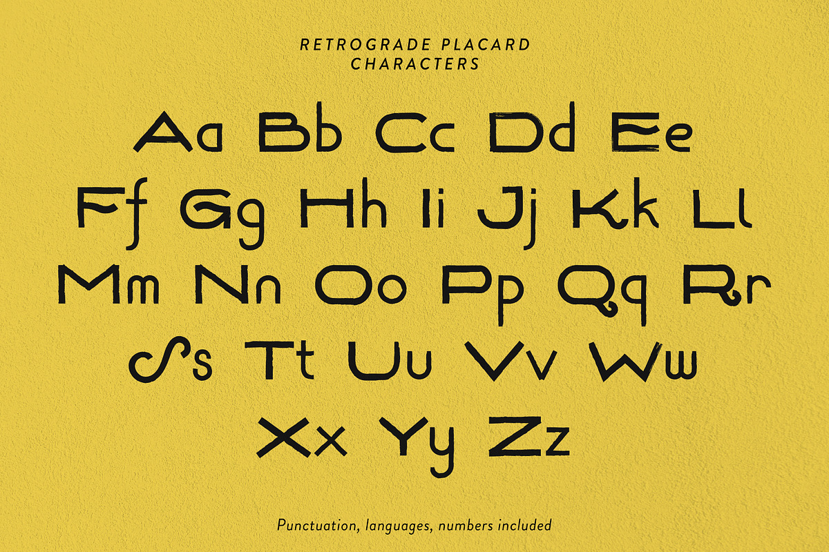 Retrograde Wide Vintage Placard Sans, a Sans Serif Font by Struvictory.art (Photo 6 of 10)