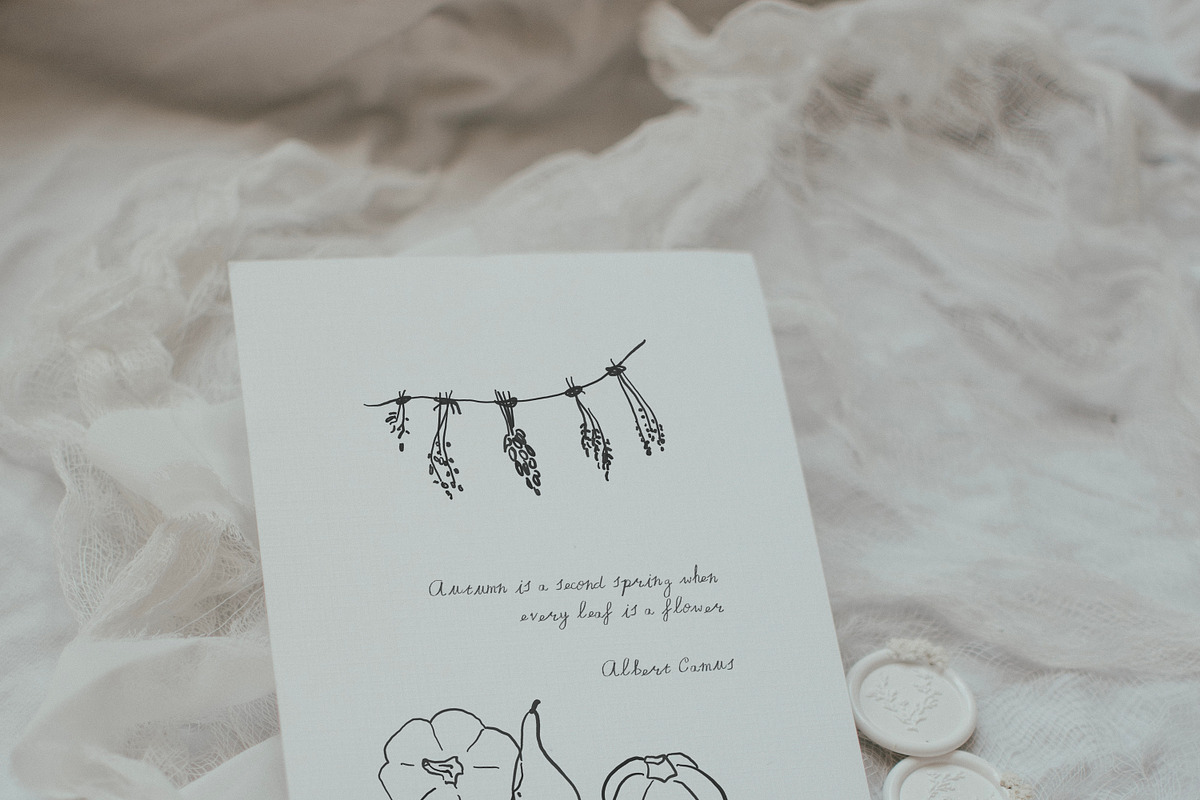 AUTUMN Hand-Drawn Line Art Icons, a Decorative Illustration by Lana Elanor (Photo 5 of 9)