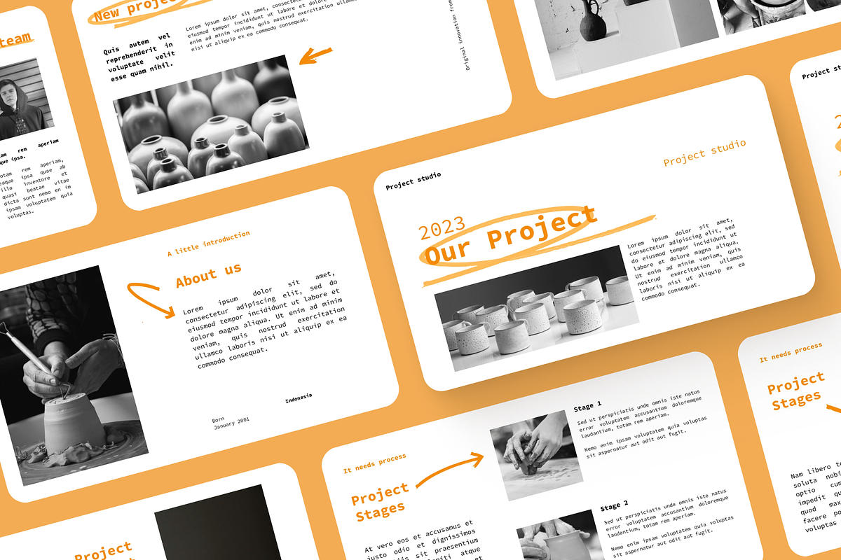 Brush Pitch Deck Template, a Presentation Template by Out of Context (Photo 1 of 5)