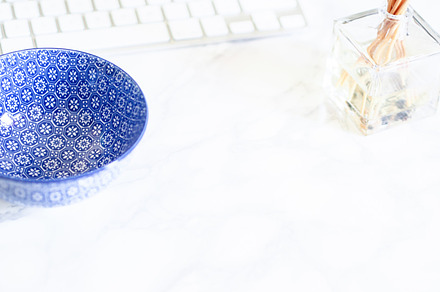 Summer Blue Styled Desk Photo