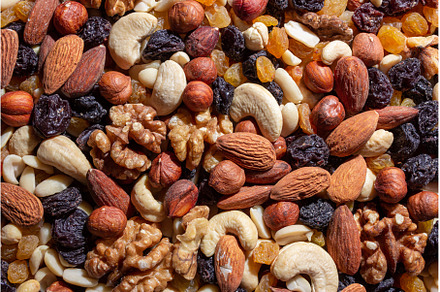 Mixed Nuts: Almonds, Walnuts, a Food & Drink Photo by InfinitumProdux