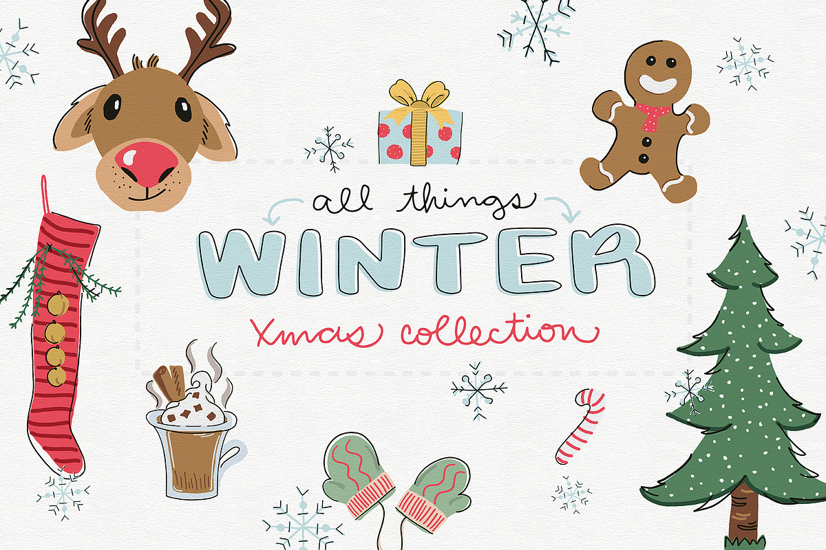 Winter Holiday Christmas Graphics, an Illustration by ILLONA GRAPHICS (Photo 1 of 6)