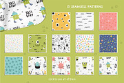 Monsters kids clipart collection, an Animal Illustration by Leysan Shayak (Thumbnail 9 of 15)