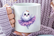 Halloween Ghost Dancing Ballerina, an Illustration by CraftArtStudio (Thumbnail 5 of 6)