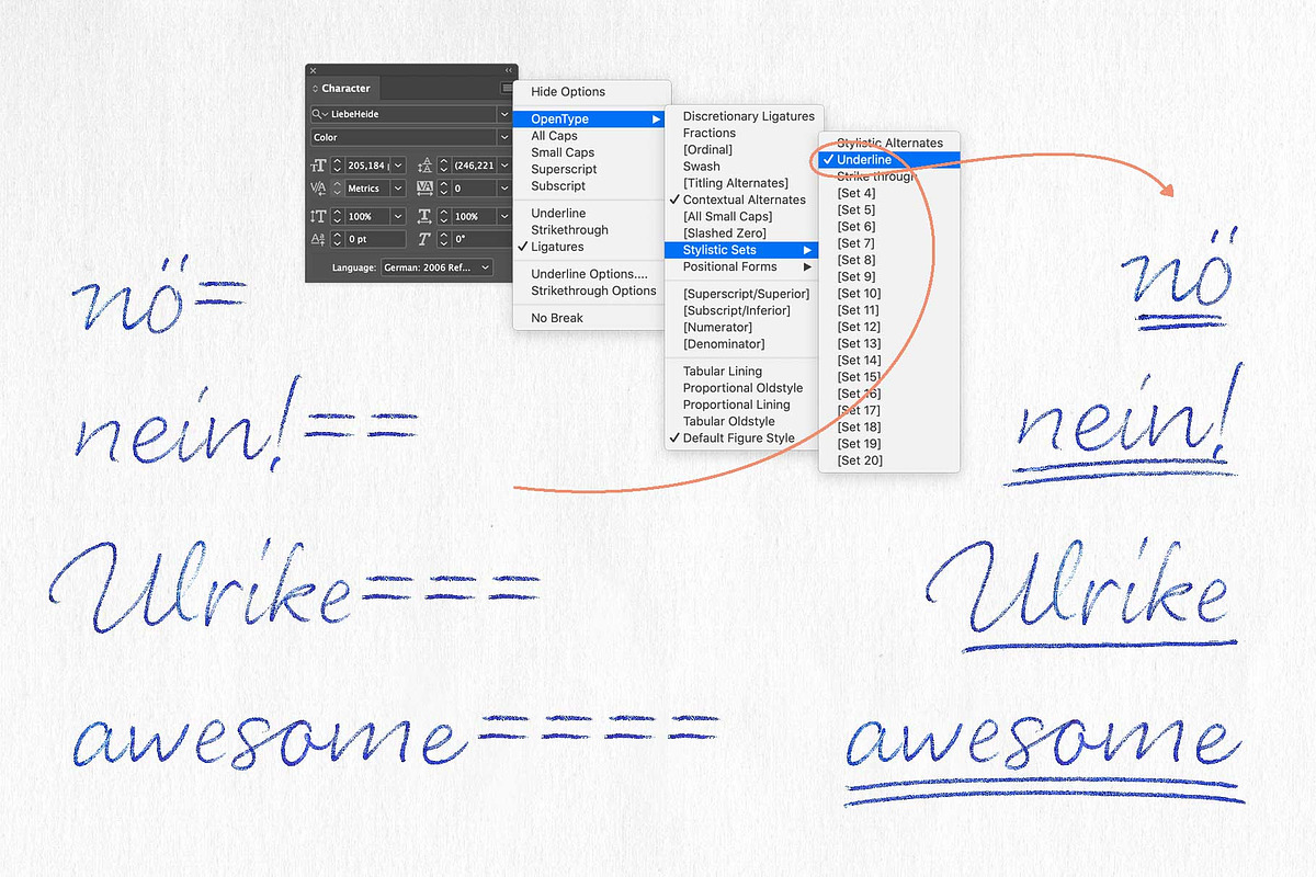 Color Font LiebeHeide, a Script Font by LiebeFonts (Photo 15 of 19)