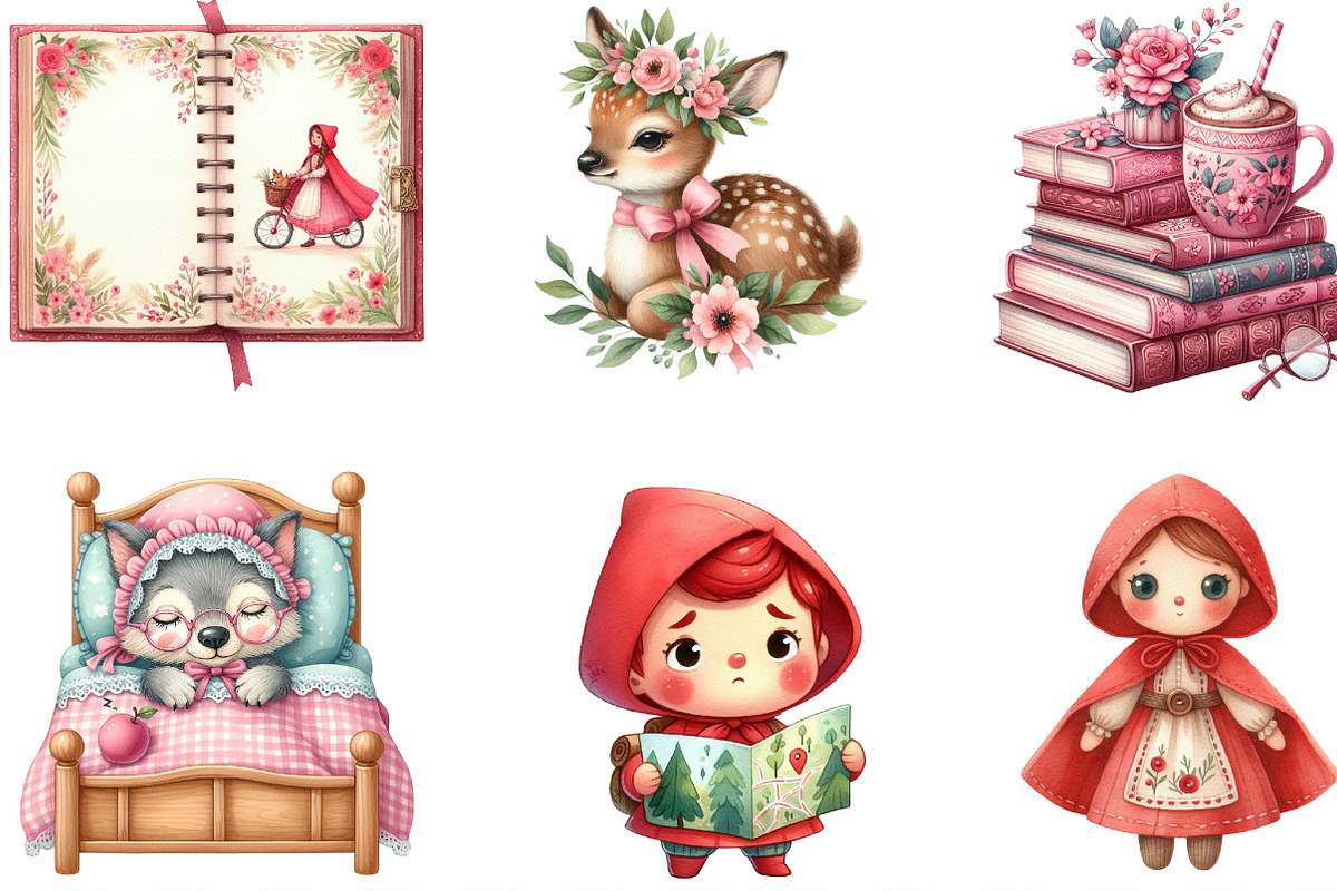 Little Red Riding Hood Cute, an Illustration by Designking (Photo 3 of 4)