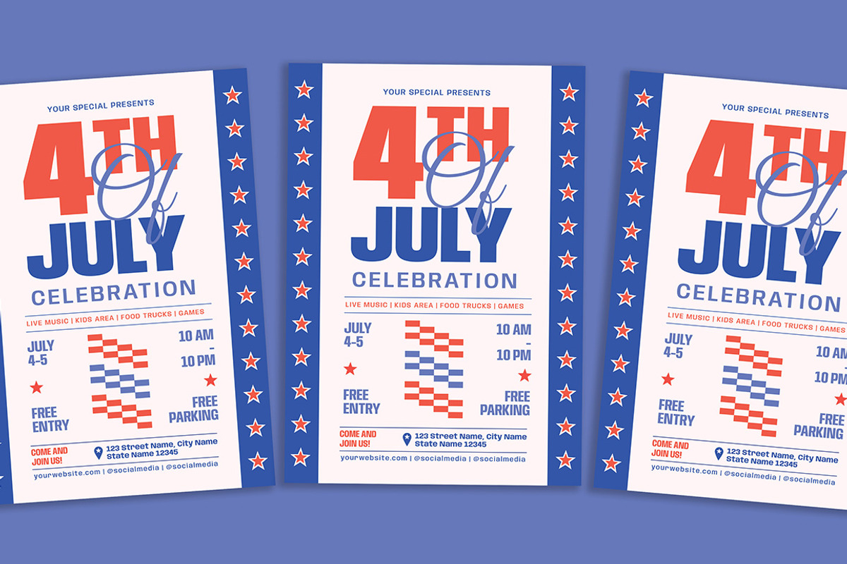 Independence Day Celebration Flyer, a Flyer Template by Gumico Studio. (Photo 1 of 3)