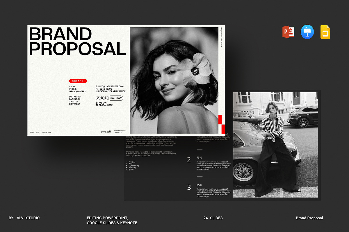 Brand Proposal Presentation Template, a Presentation Template by Alvi-Studio (Photo 1 of 9)