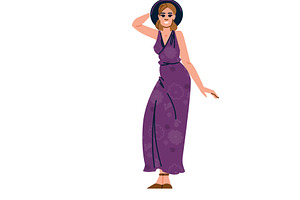 Smiling woman wearing elegant dress, an Object Illustration by pikepicture