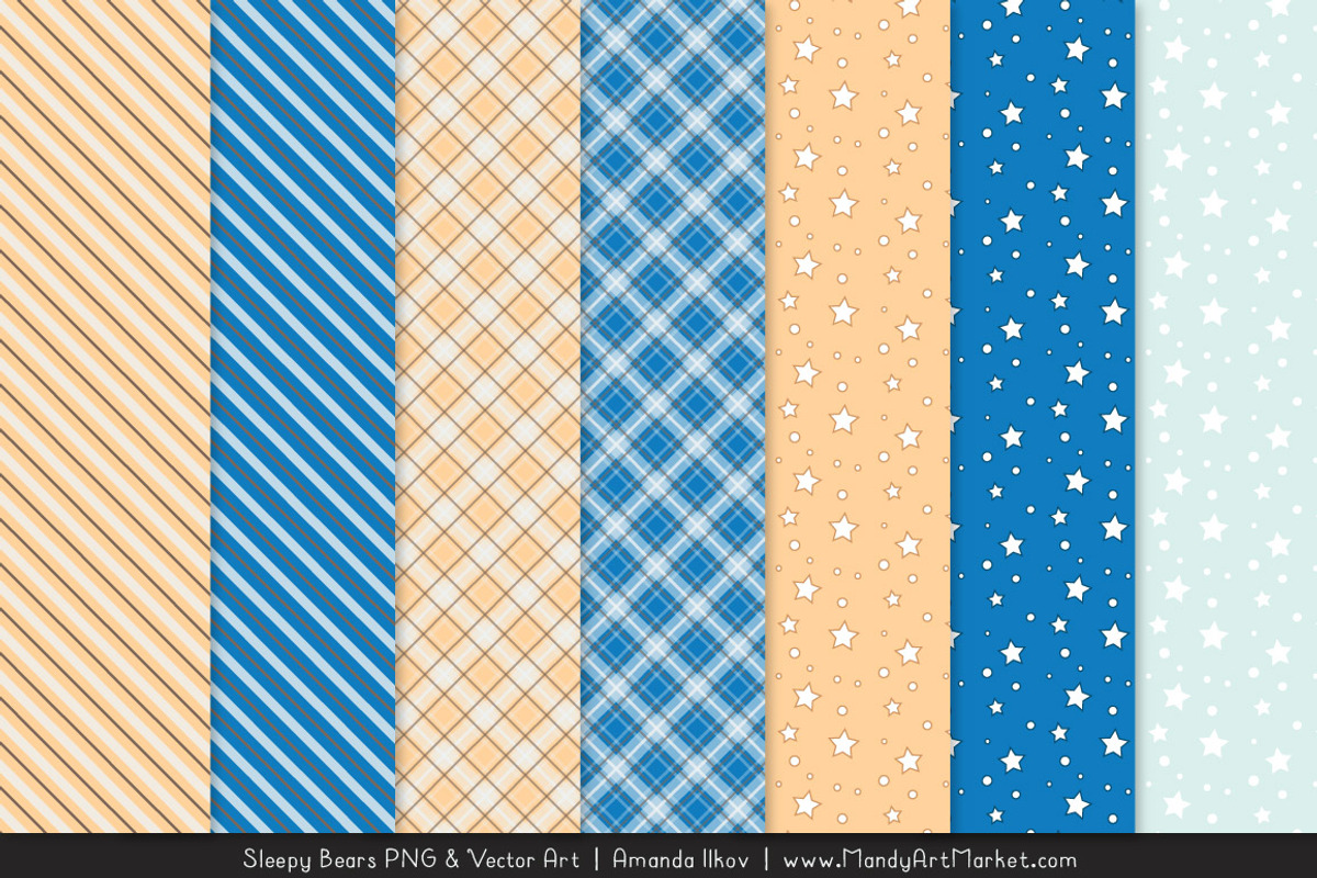 Blue Sleepy Bears Clipart, an Illustration by Amanda Ilkov (Photo 5 of 5)