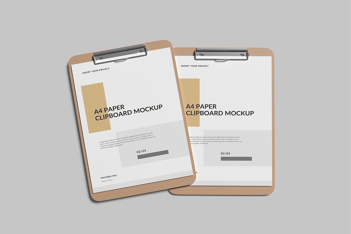 A4 Clipboard Mockup, a Mockup by lamorastudio (Photo 3 of 11)