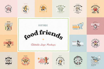 Food Friends Editable Logo Templates, a Branding & Logo Template by Staple.