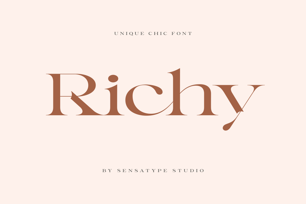 Richy - Unique Chic Font, a Serif Font by Sensatype (Photo 21 of 21)