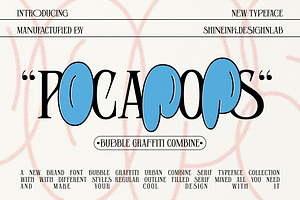 Pocapops, a Font by shineink.designlab