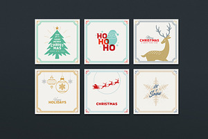 Simple Christmas Cards, a Print Template by DesignWorkz