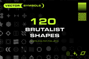 Abstract Brutalist Shapes, an Outline Icon by Mark Skitsky
