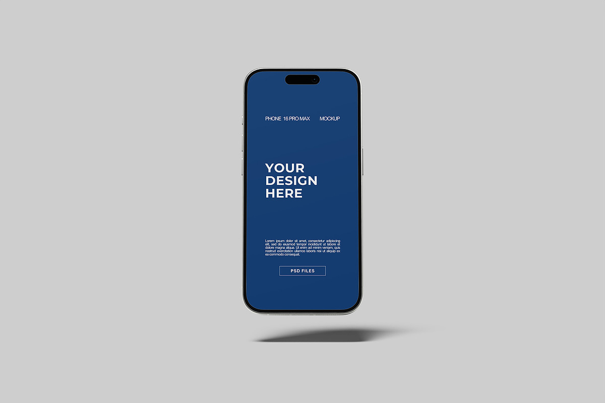 iPhone 16 Pro Max Mockup, an iPhone Mockup by Graphiculon (Photo 8 of 11)